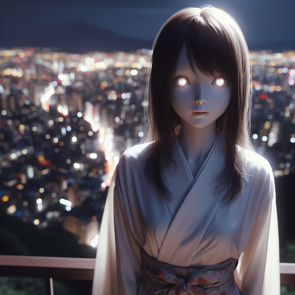 美しい夜景をバックに