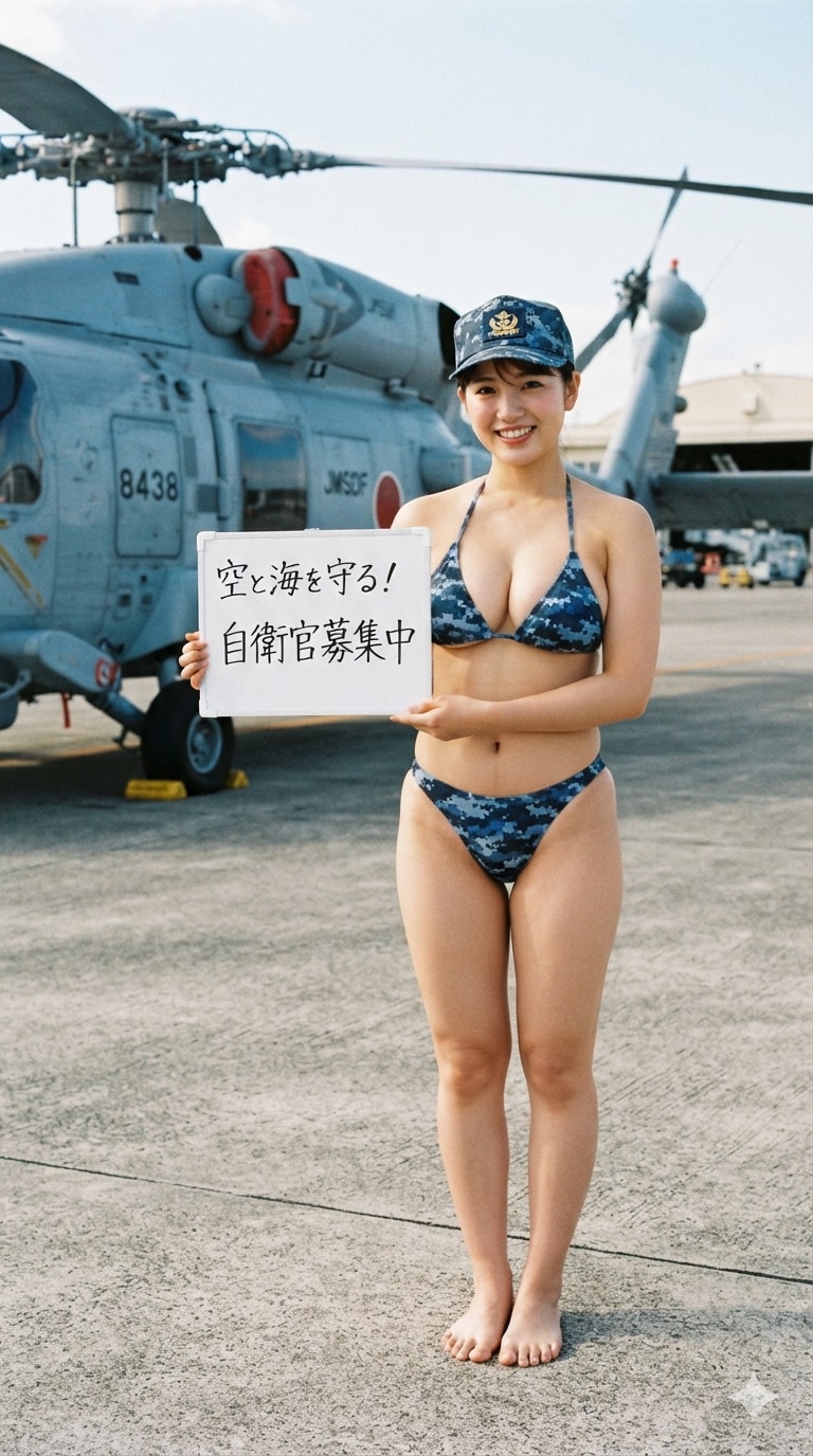 １２日の女性海上自衛官