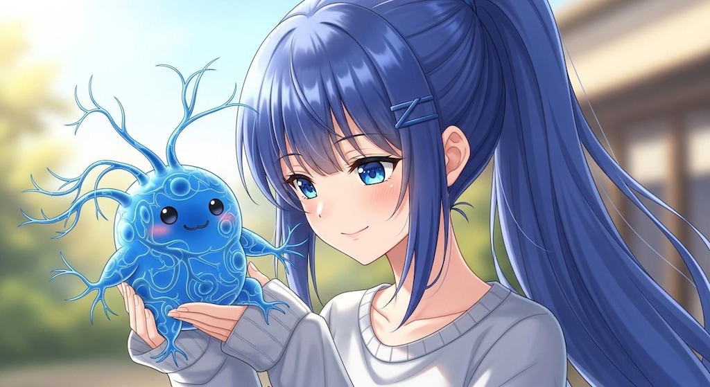 青ぽにちゃんと ニューロブルー