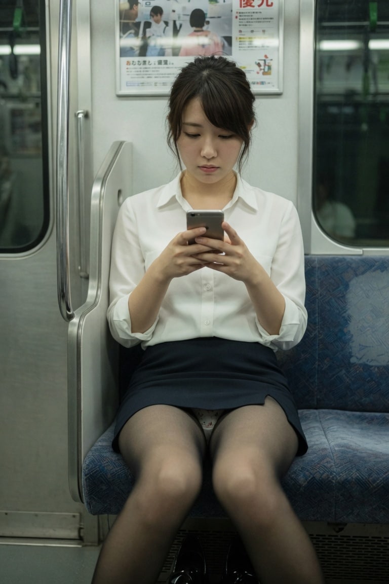 対面パンチラ