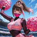 くノ一ピンクのチアリーディング 7枚目