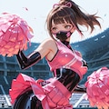 くノ一ピンクのチアリーディング 5枚目
