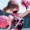 くノ一ピンクのチアリーディング 2枚目
