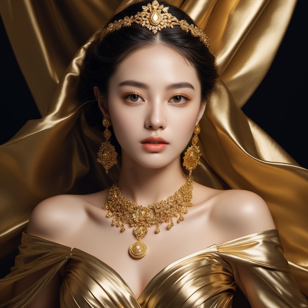 黄金の世界に住む姫