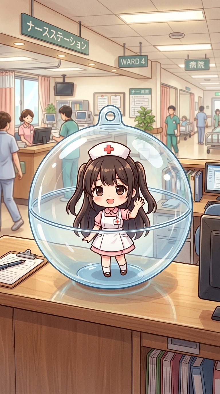 ナース服姿のBELLちゃんをカプセルに入れたよ | の人気AIイラスト・グラビア