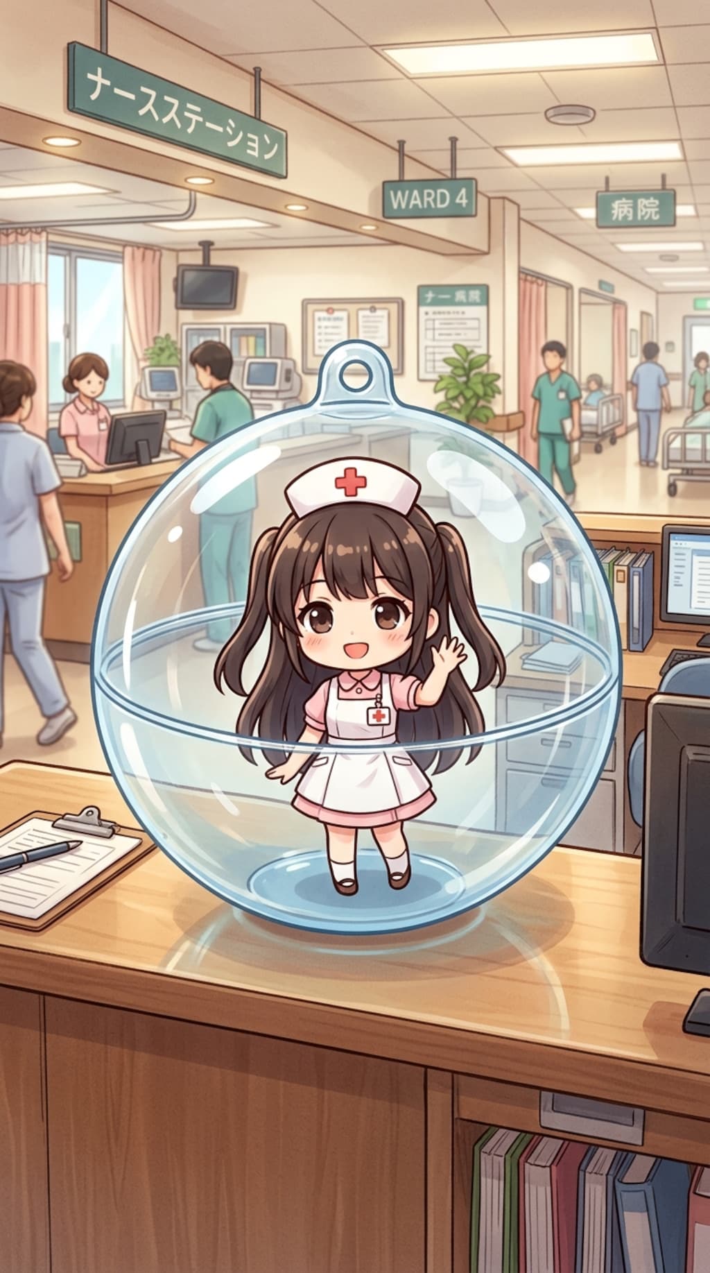 ナース服姿のBELLちゃんをカプセルに入れたよ