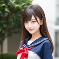 123　腹チラ　セーラー服 3枚目