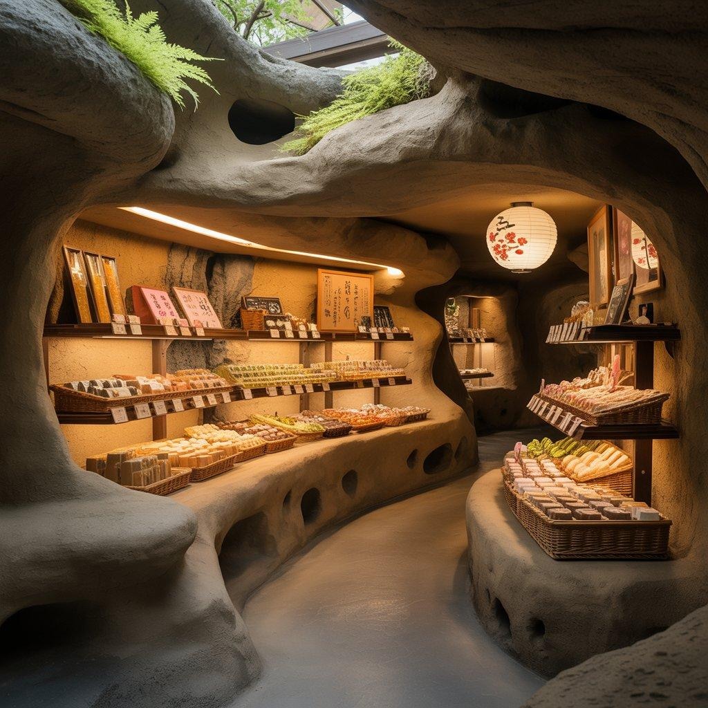 洞窟っぽい駄菓子屋