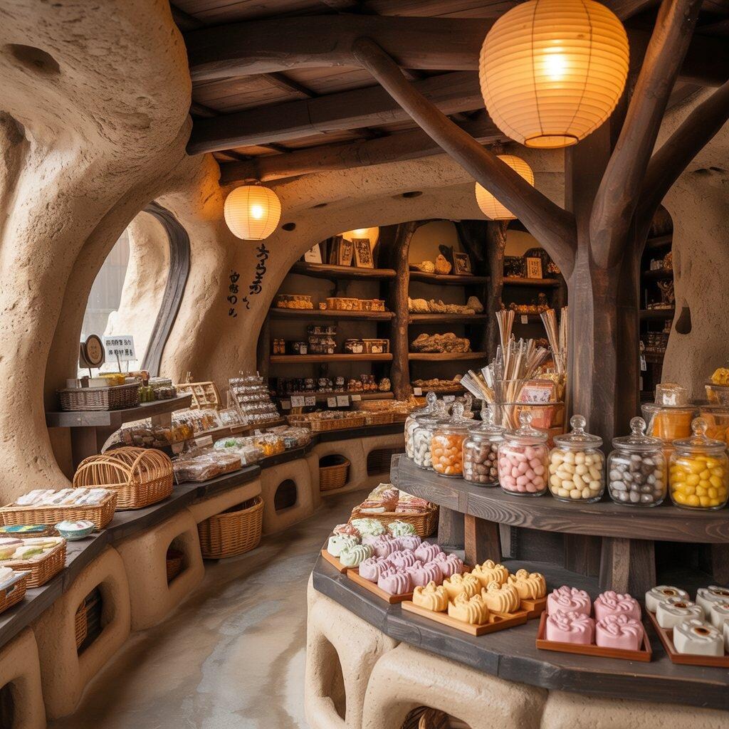 洞窟っぽい駄菓子屋