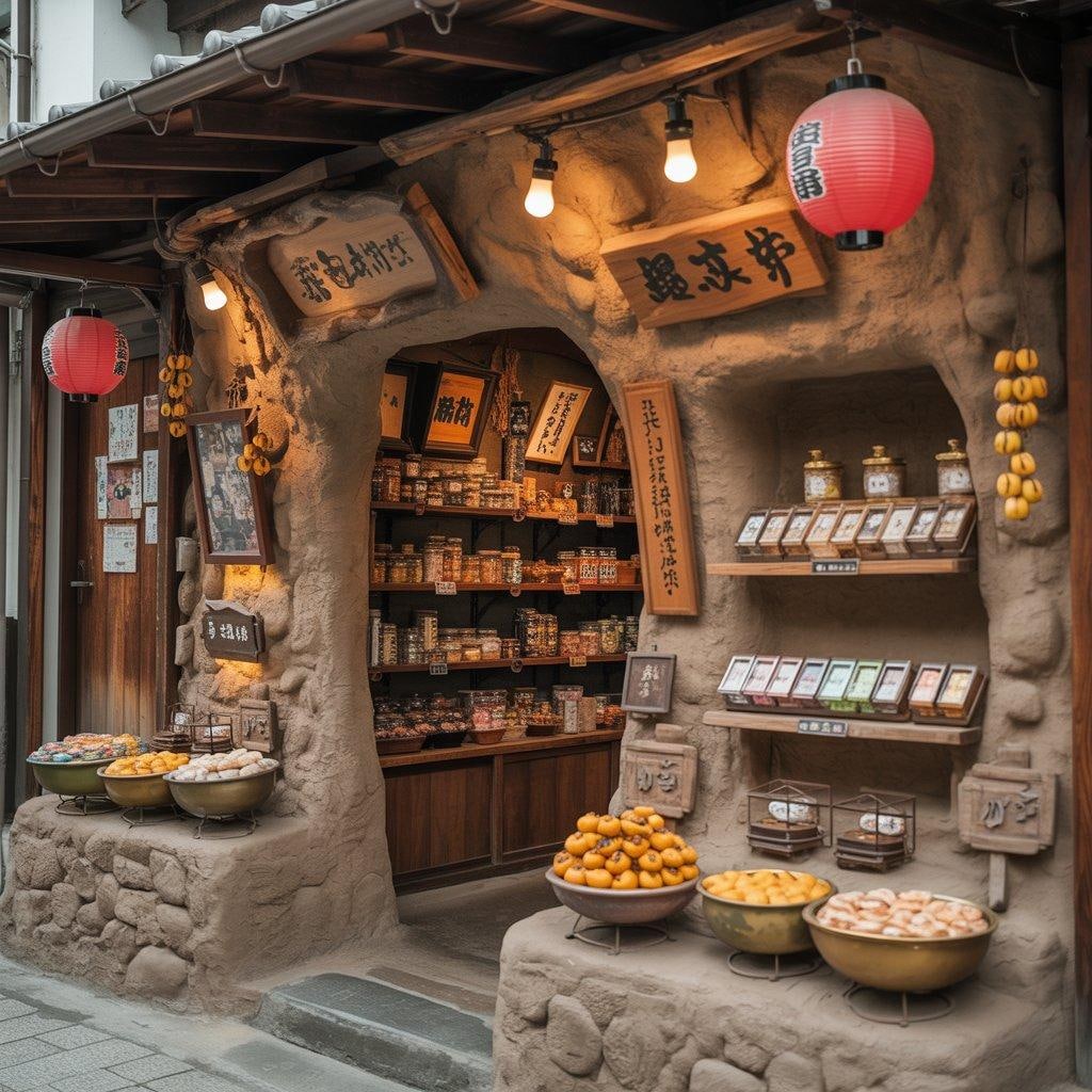洞窟っぽい駄菓子屋