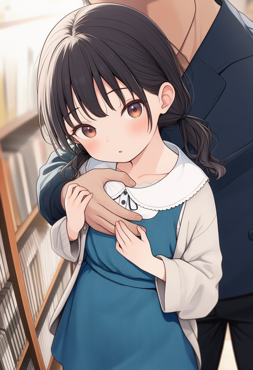 260414_スキンシップ黒髪少女 | の人気AIイラスト・グラビア