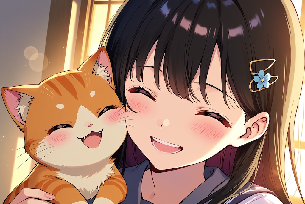 仔猫と一緒