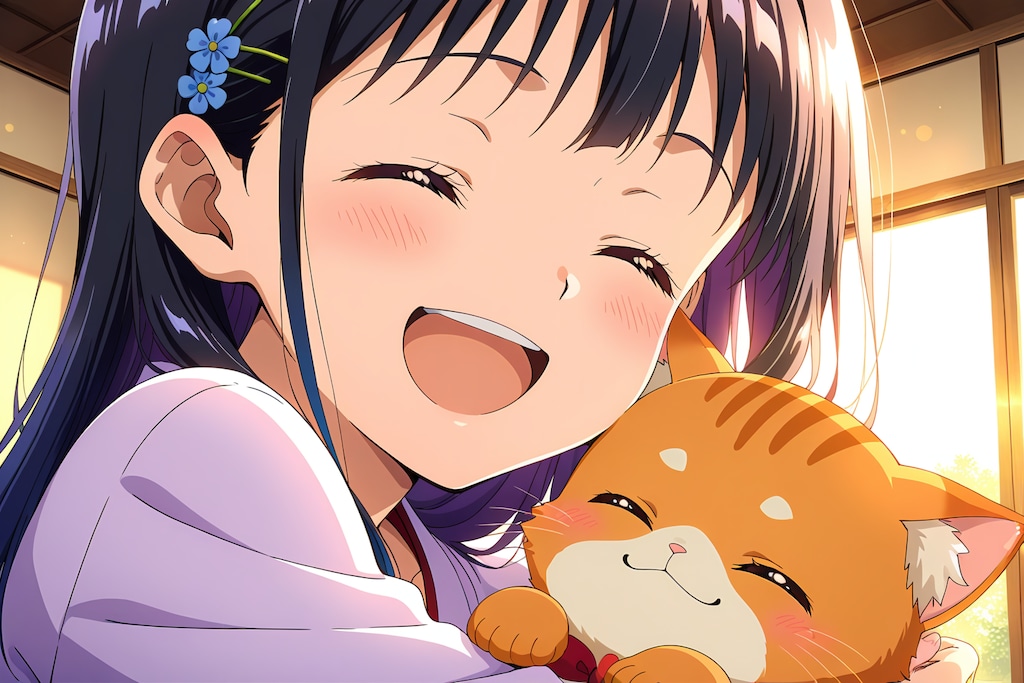 仔猫と一緒