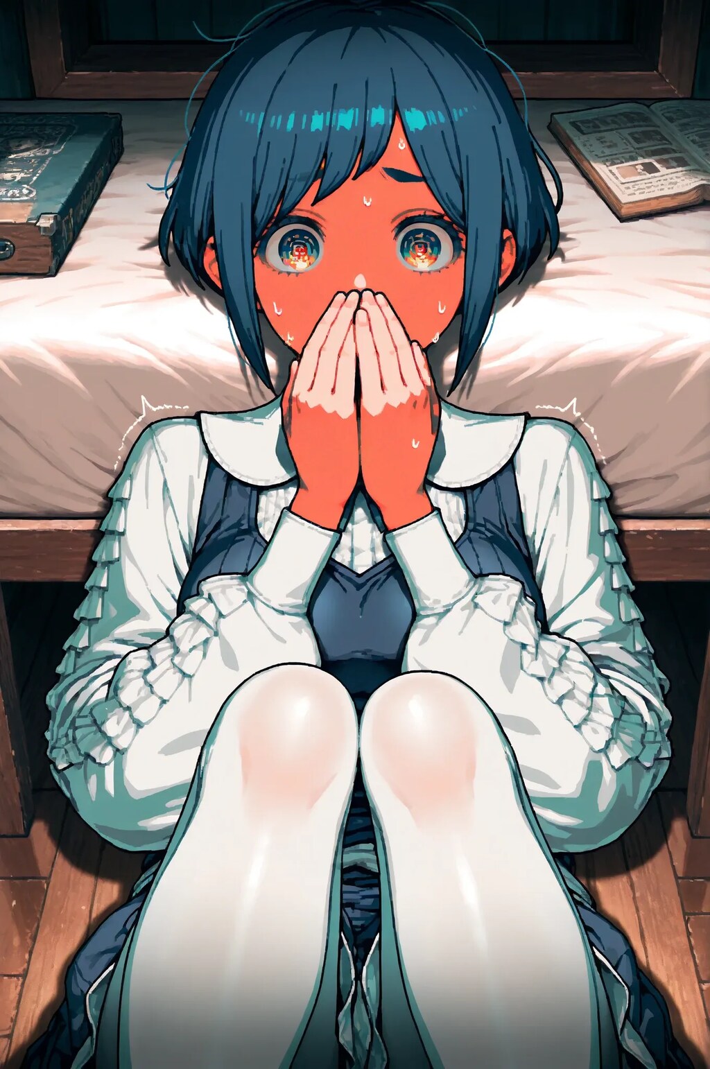 怪異から隠れる少女