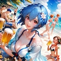 ビキニ　ビーチ　ビール　レイちゃん　最高！ 3枚目