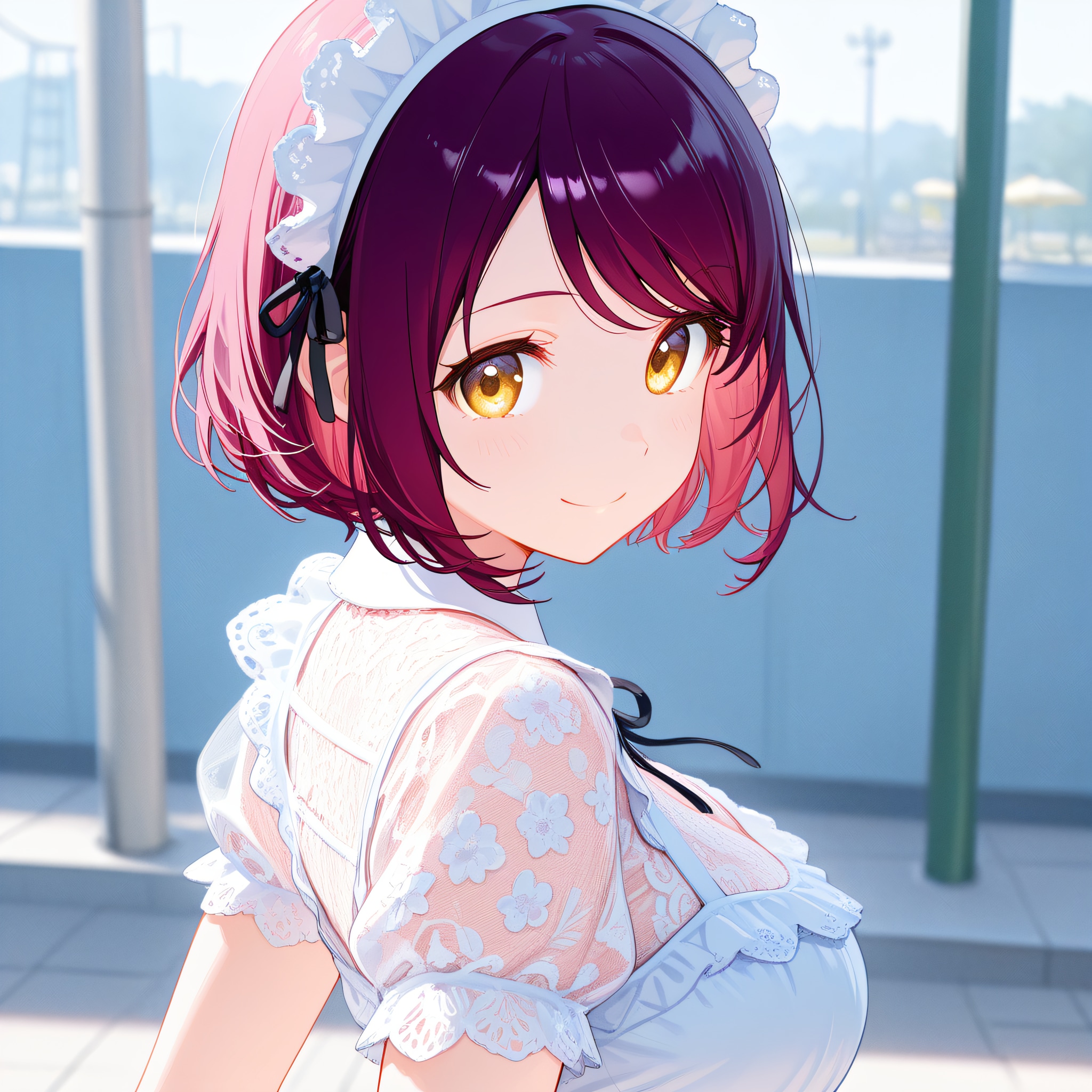 こんにちは（挨拶メイドの芽衣ちゃん） | の人気AIイラスト・グラビア