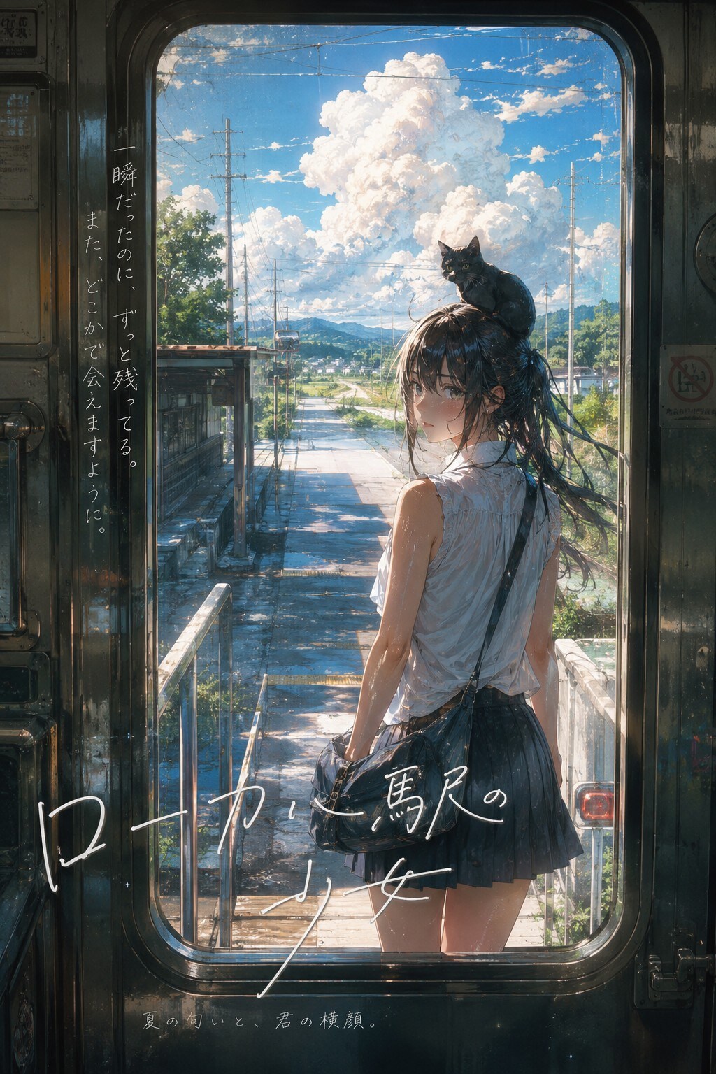 ローカル駅の少女