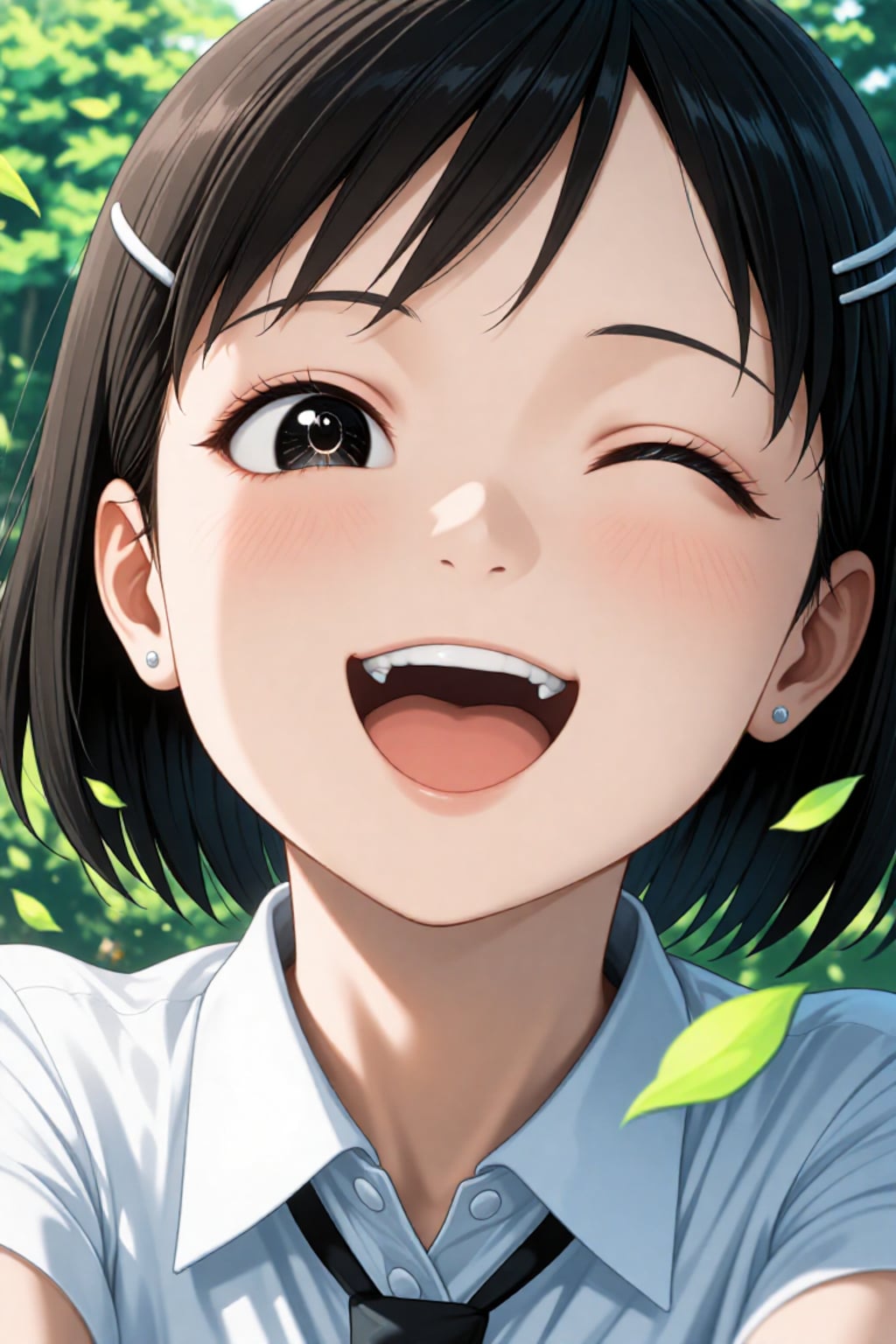 新緑と笑顔