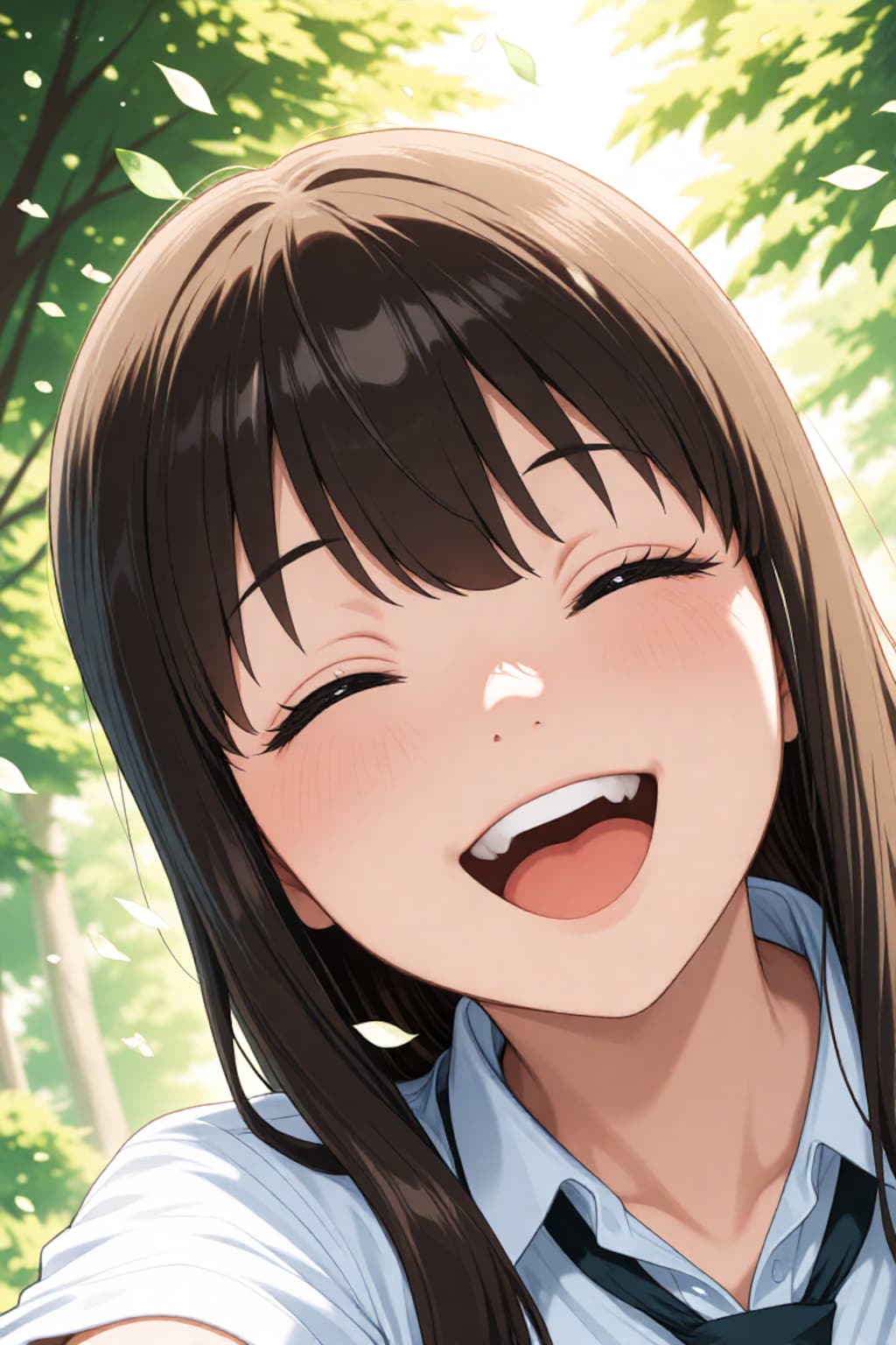 新緑と笑顔