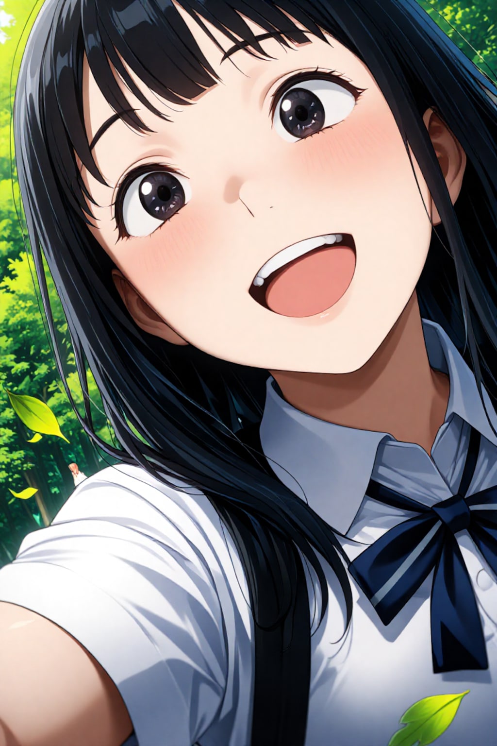 新緑と笑顔