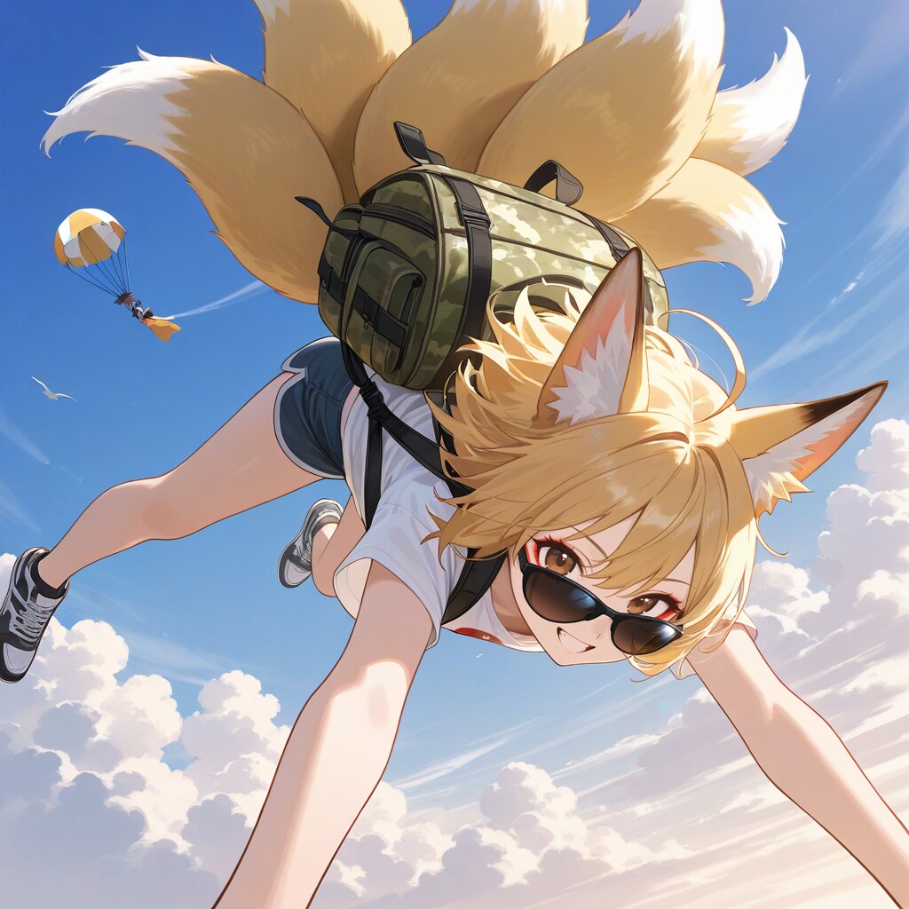 8/4　アニバーサリースカイダイビングの日 | の人気AIイラスト・グラビア