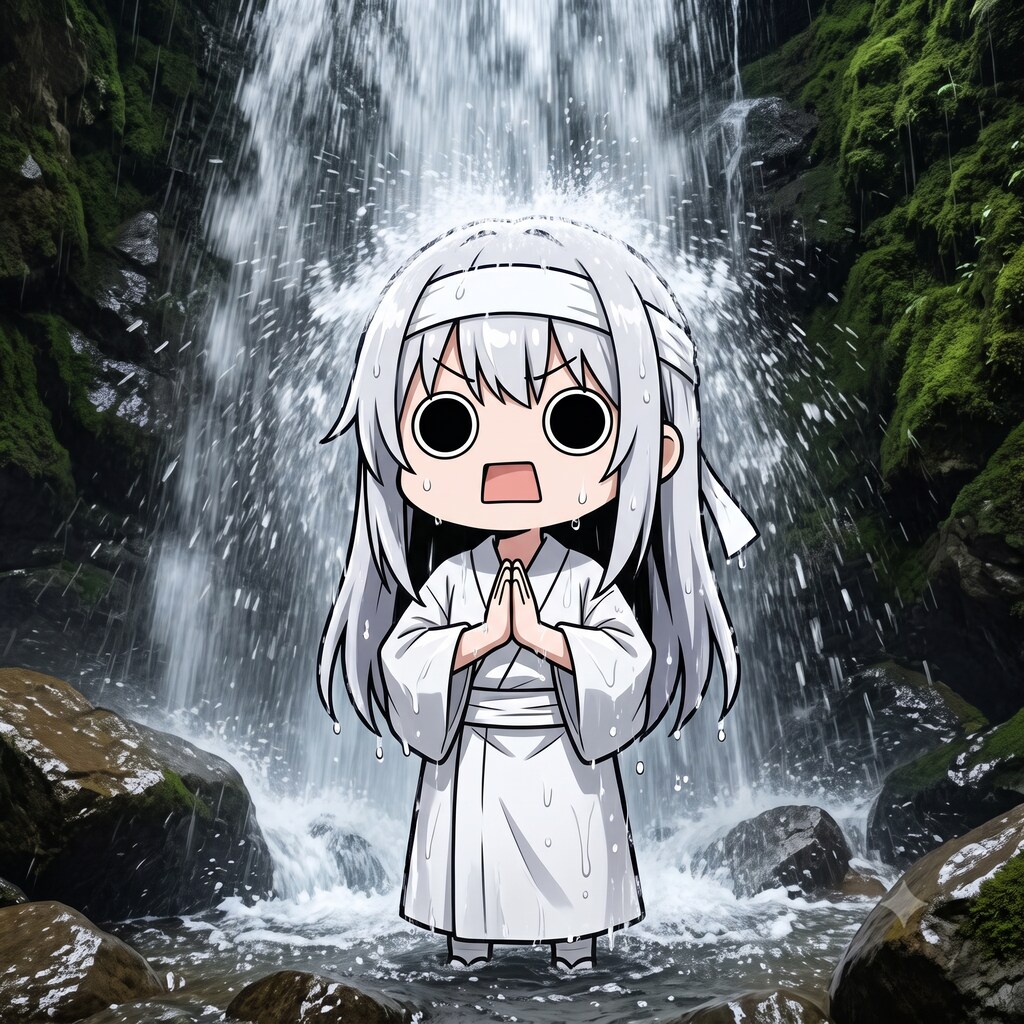 滝行えらいこっちゃ嬢