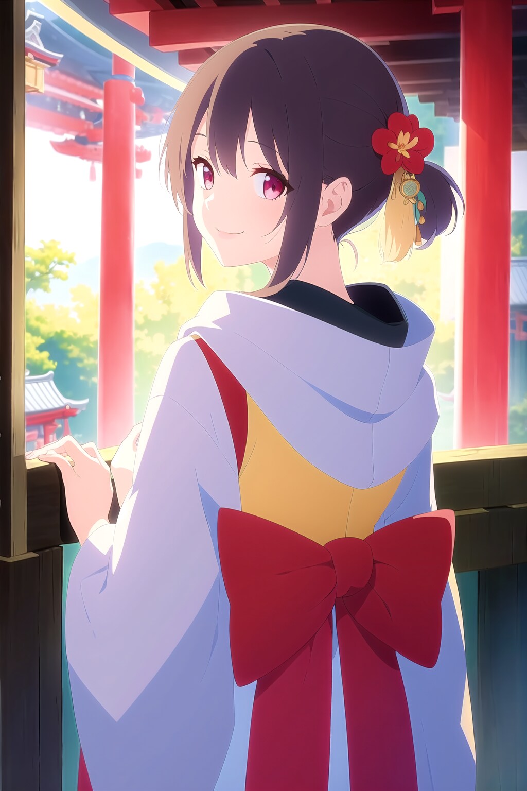 お寺にて