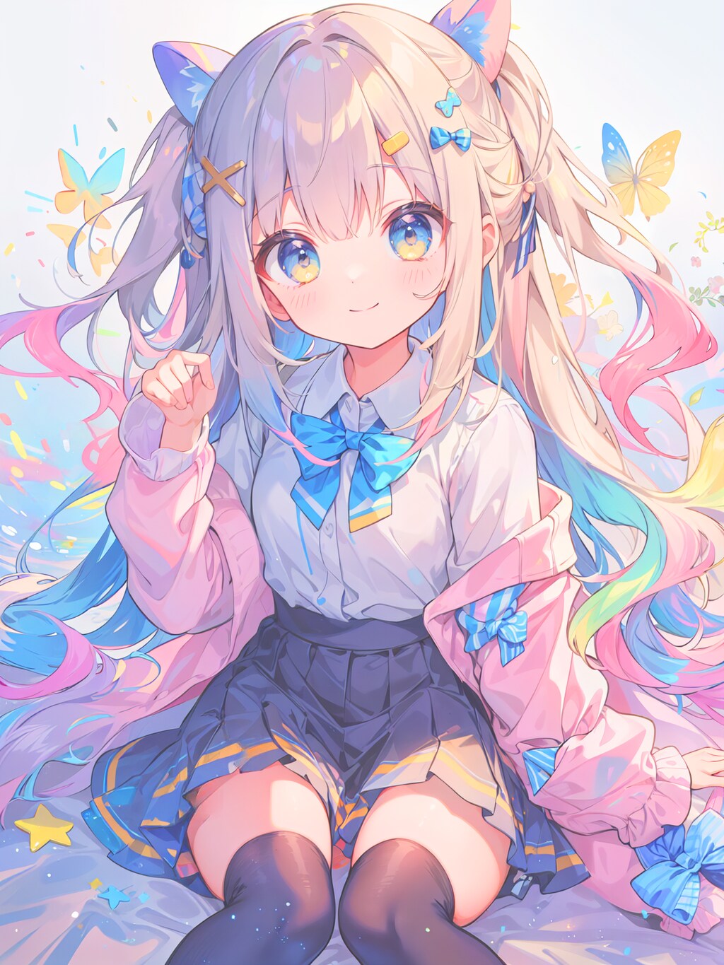 パステルハイライトヘアカラー