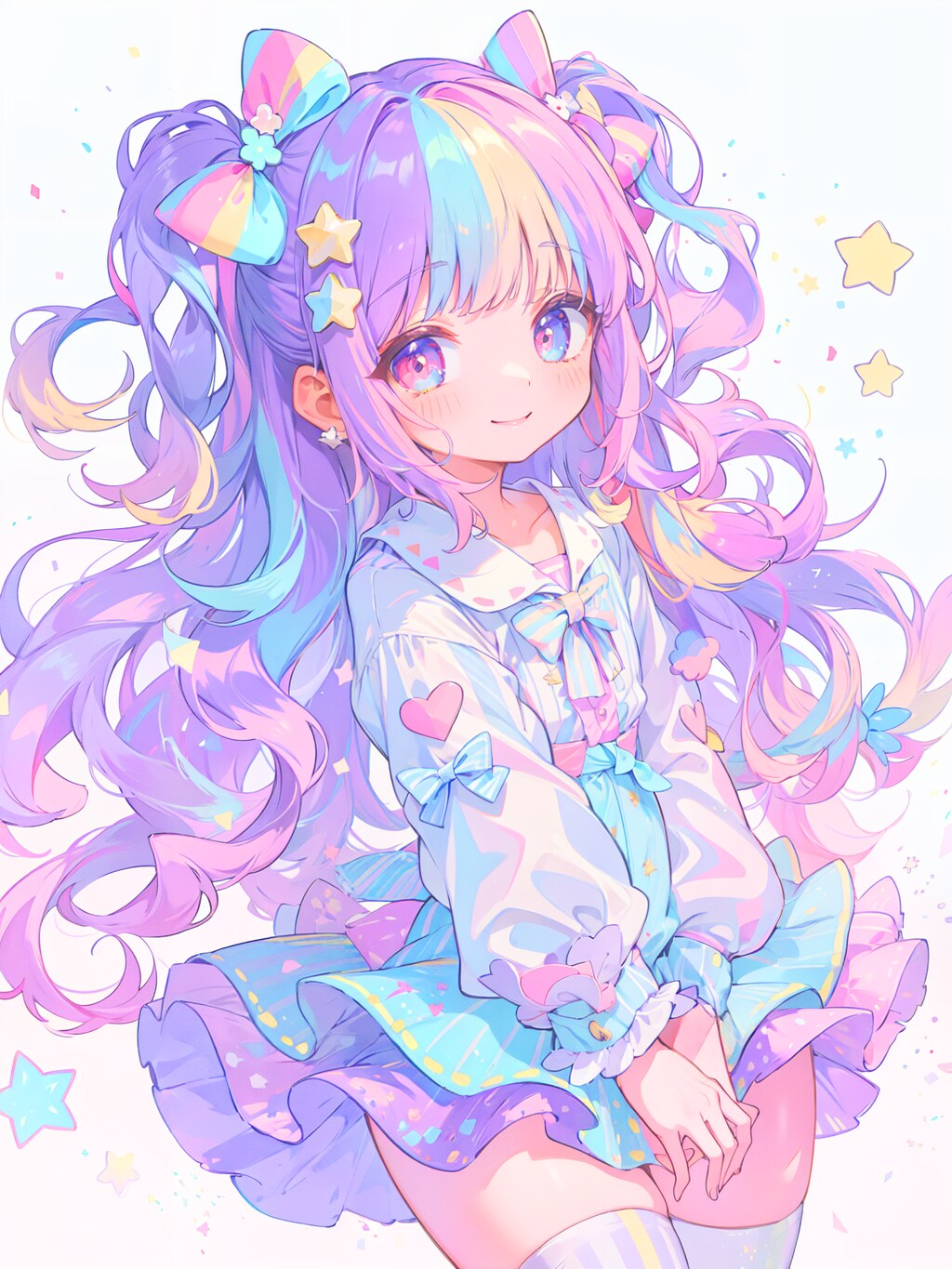 パステルハイライトヘアカラー