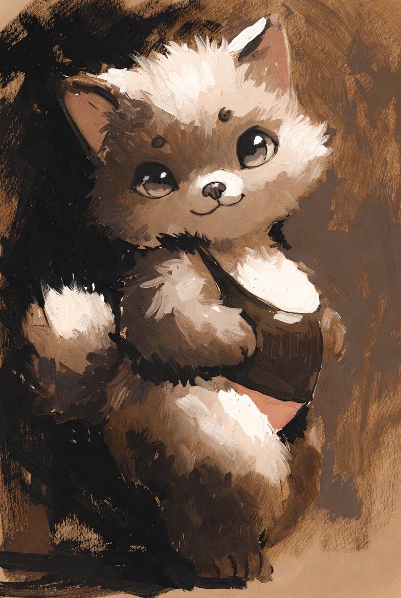 油絵風なもふもふ