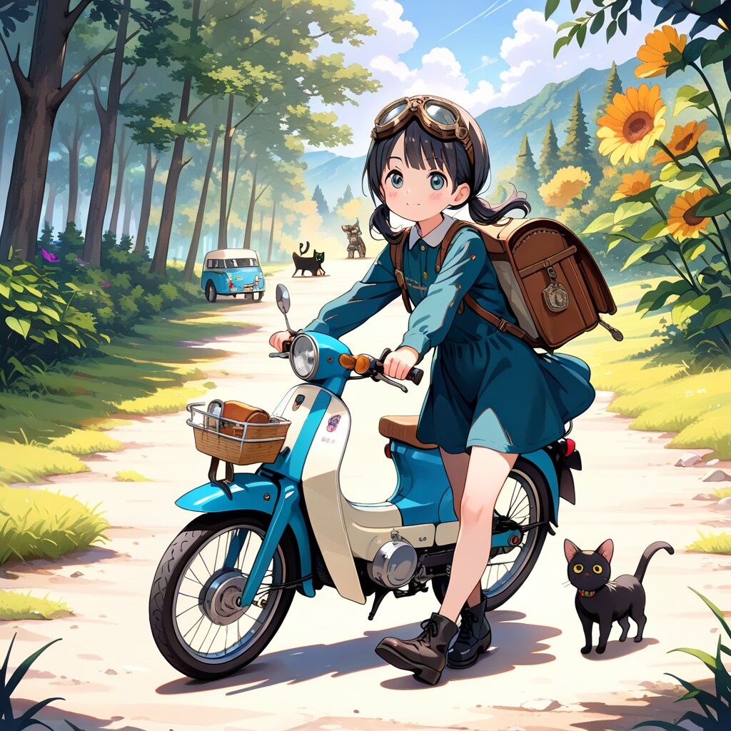スクーター好きな彼女 | の人気AIイラスト・グラビア