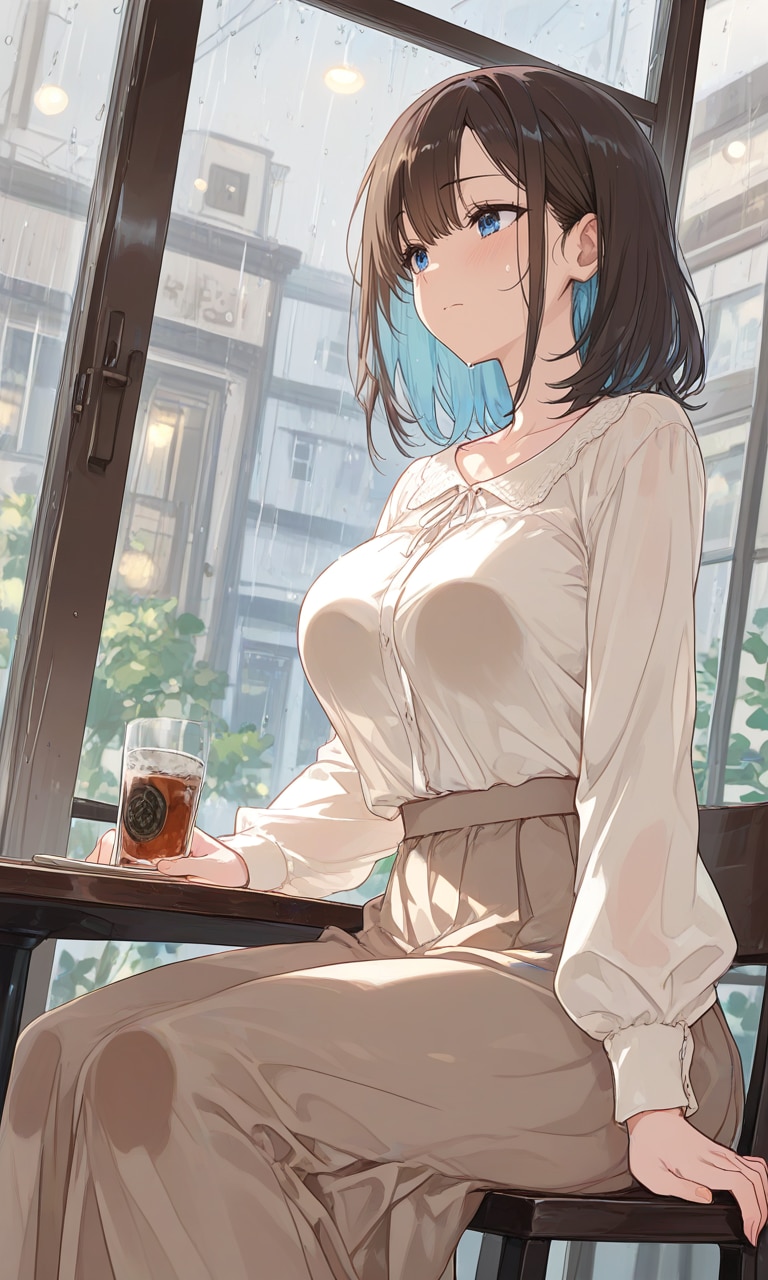 こんなガラス張りのカフェじゃ…