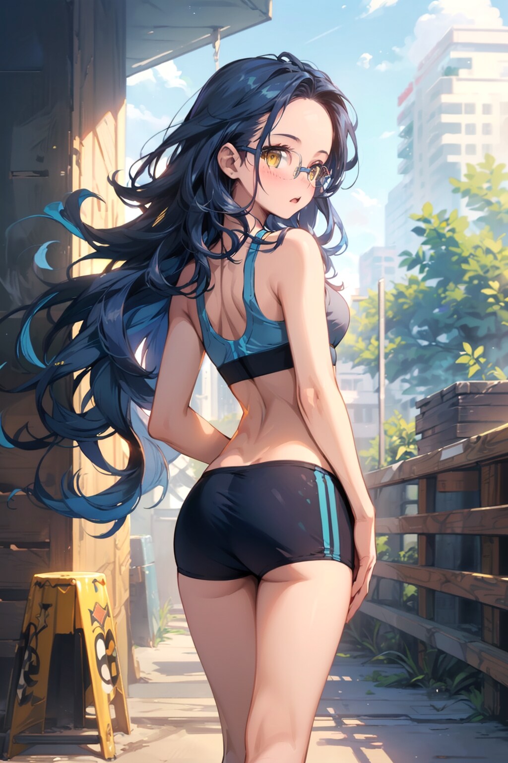 スポーツブルマの眼鏡っ娘