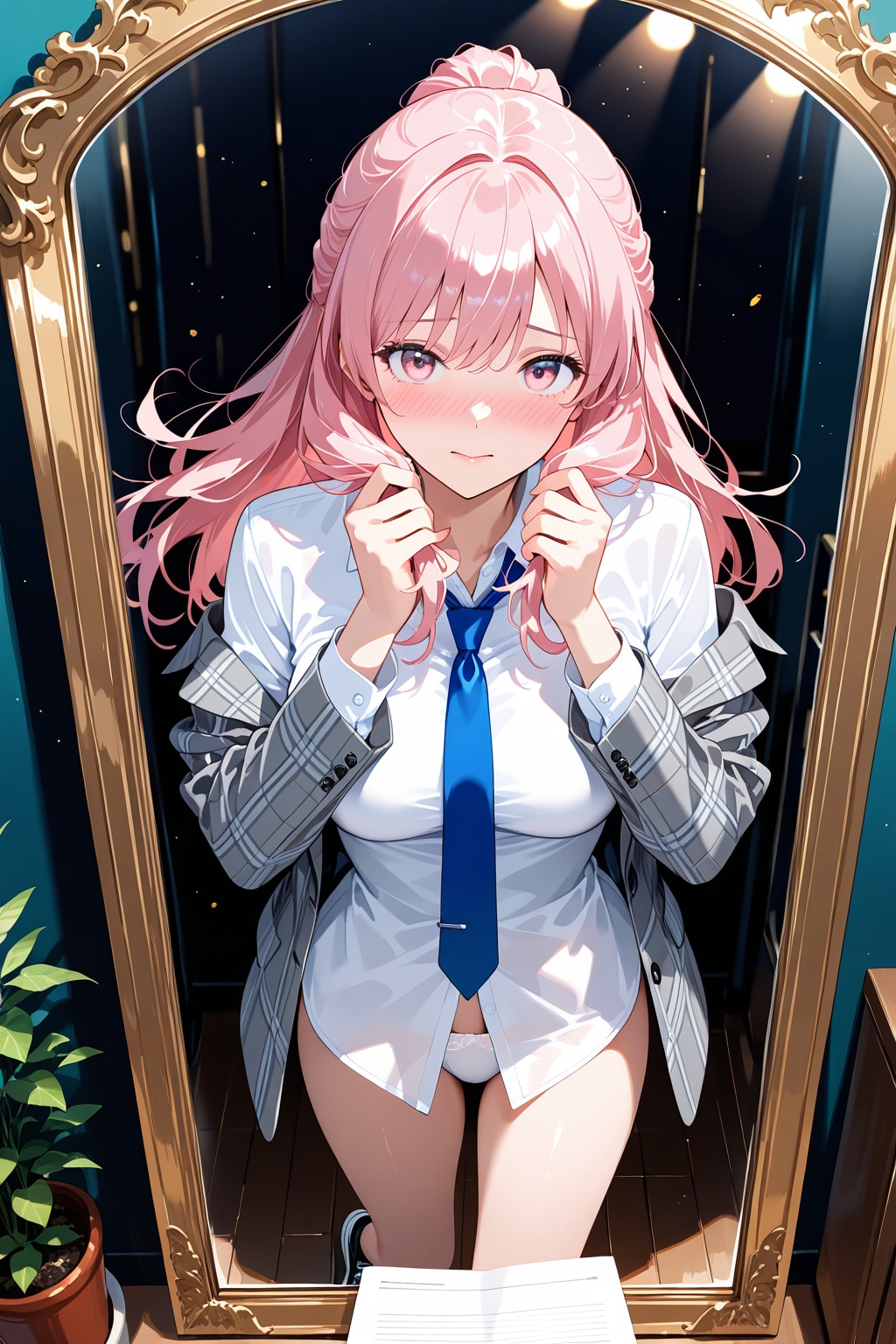 かわいく… 見えるかな？♡　セットアップ中のお姉さん♡