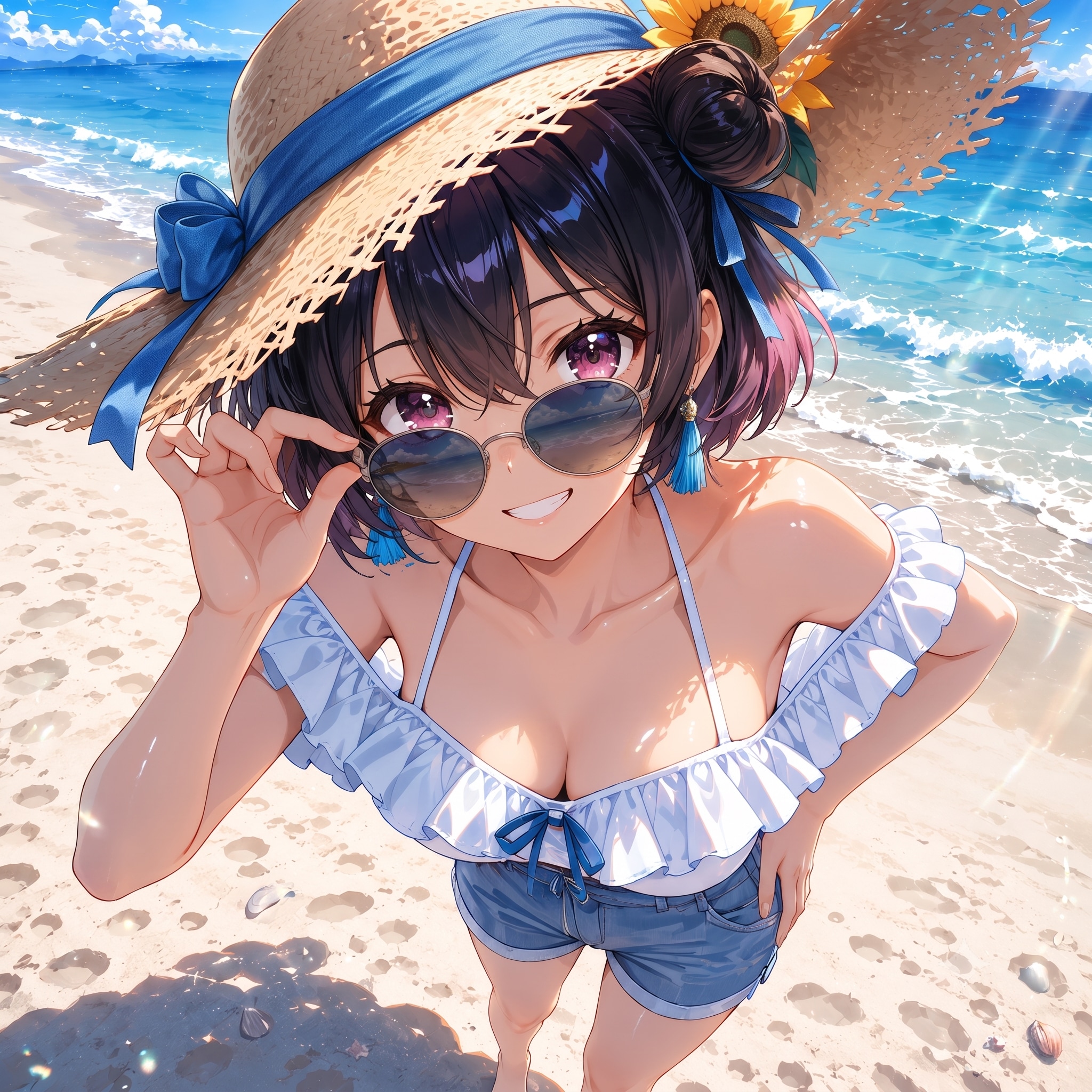 青い波の午後