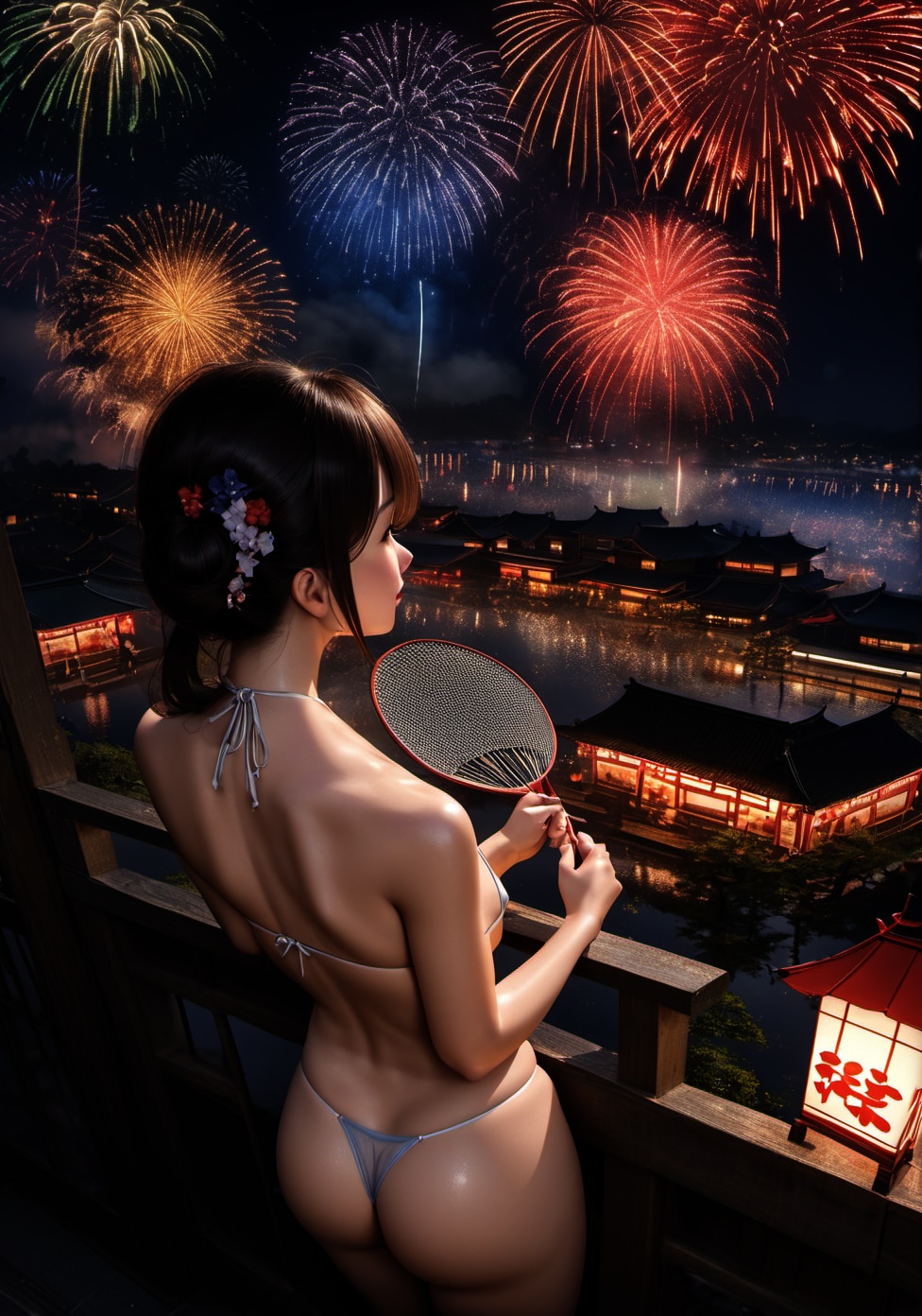 ビキニで見る花火大会