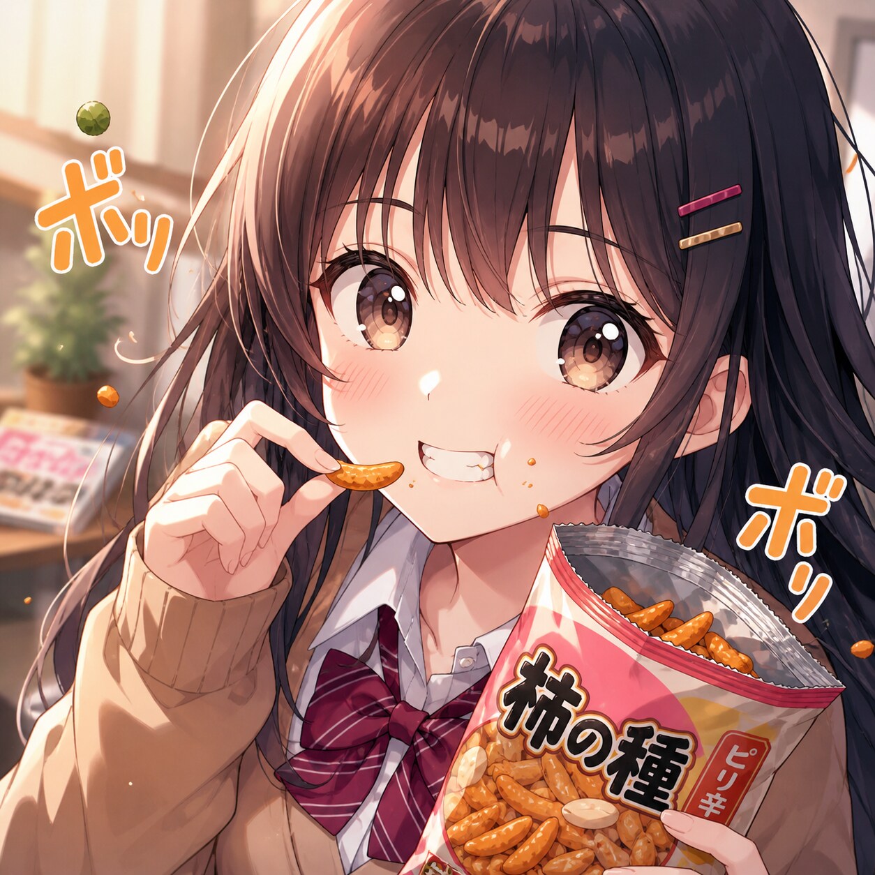 柿の種、ボリボリ | の人気AIイラスト・グラビア