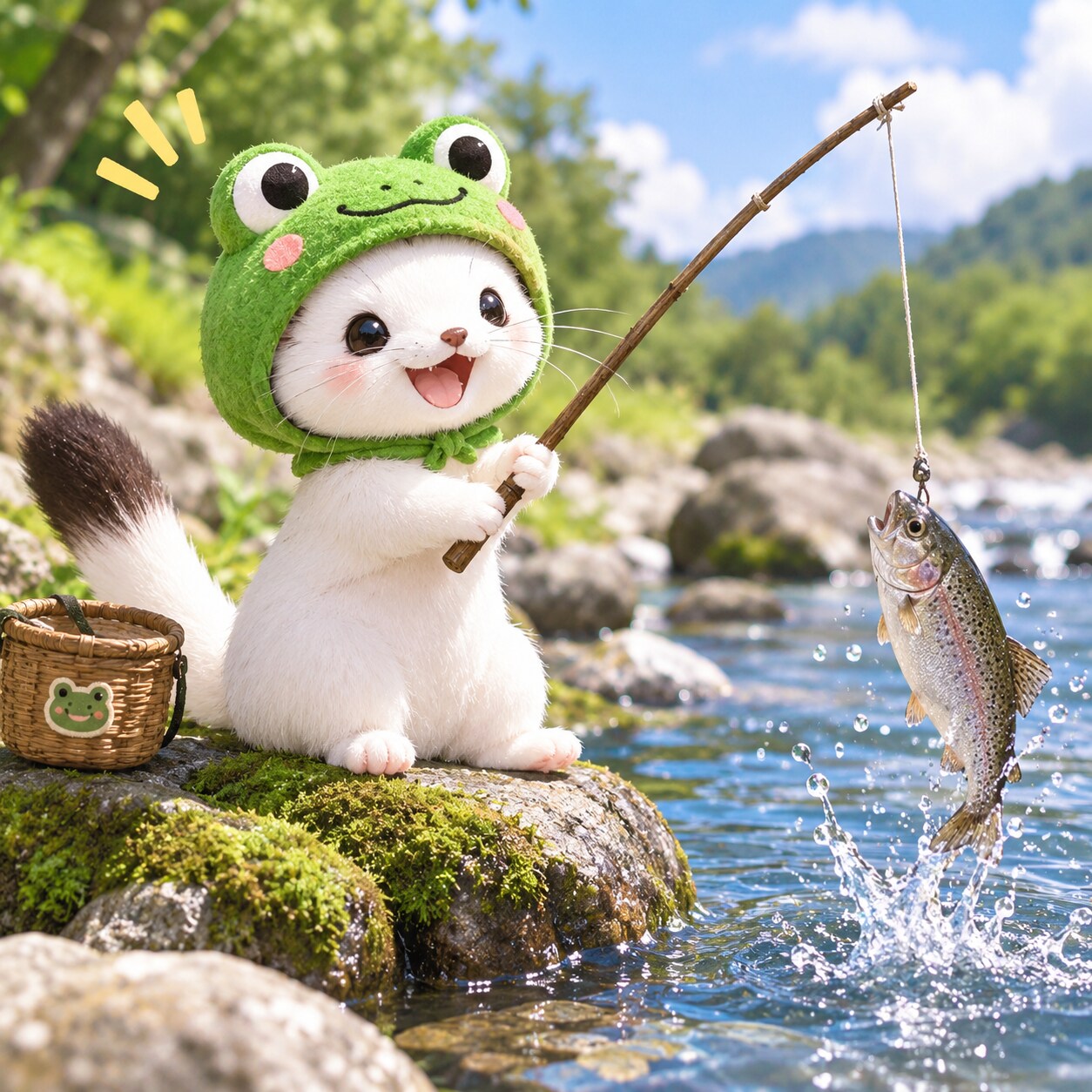 お魚釣れたよ！！ | の人気AIイラスト・グラビア