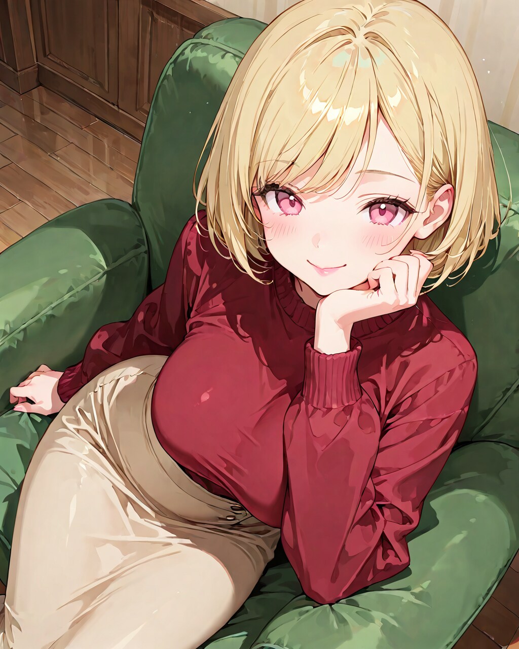 赤いセーターのお姉様✨