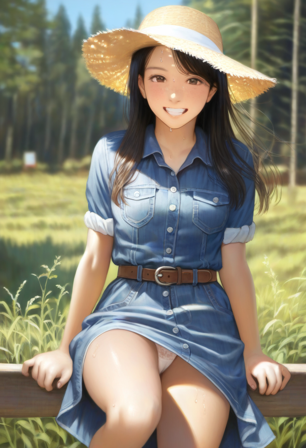 デニムのワンピース