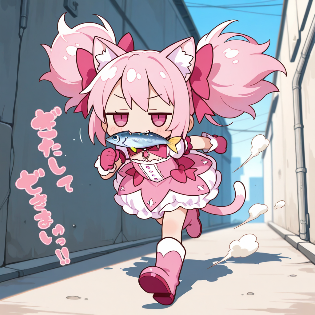 まてー！！このドロボー魔法少女めぇ！！💢