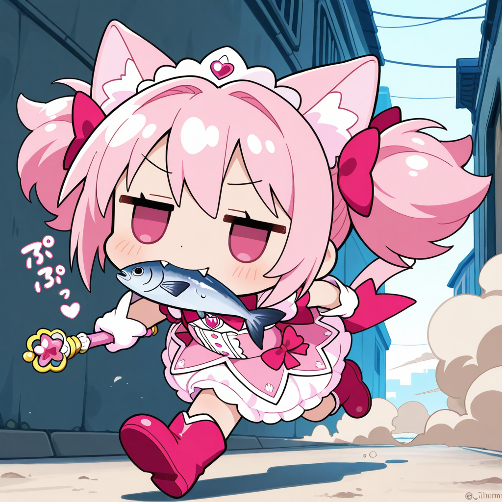 まてー！！このドロボー魔法少女めぇ！！💢 | の人気AIイラスト・グラビア