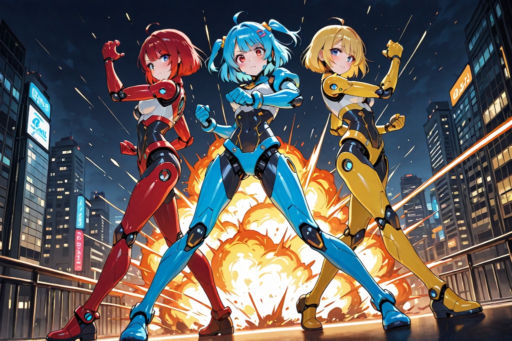 ちちぷい生成メカ娘　スーパーヒロイン戦隊