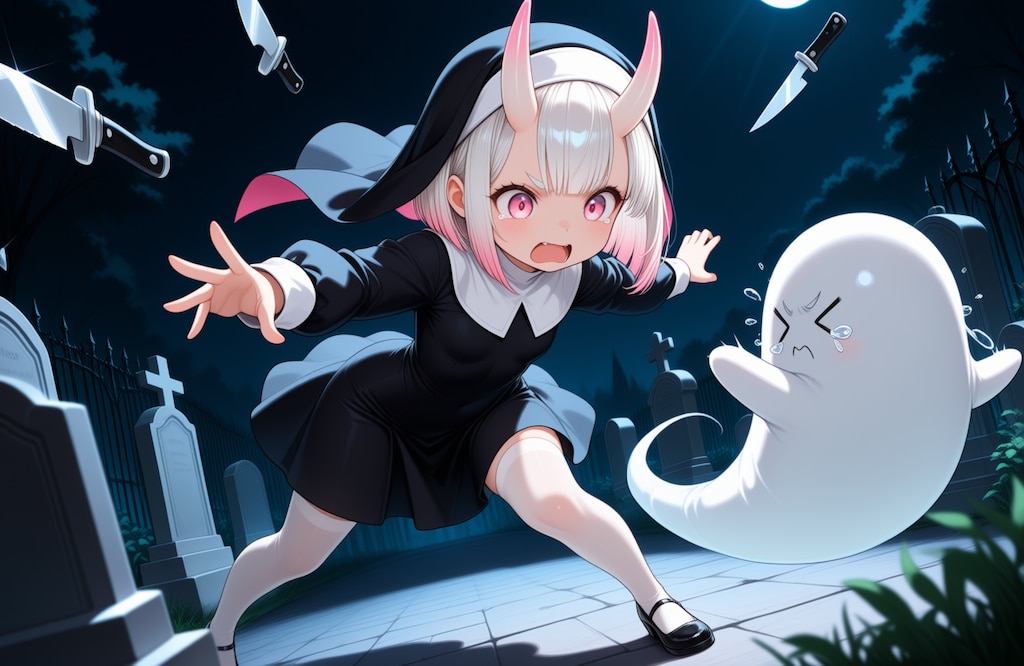 悪霊退散><