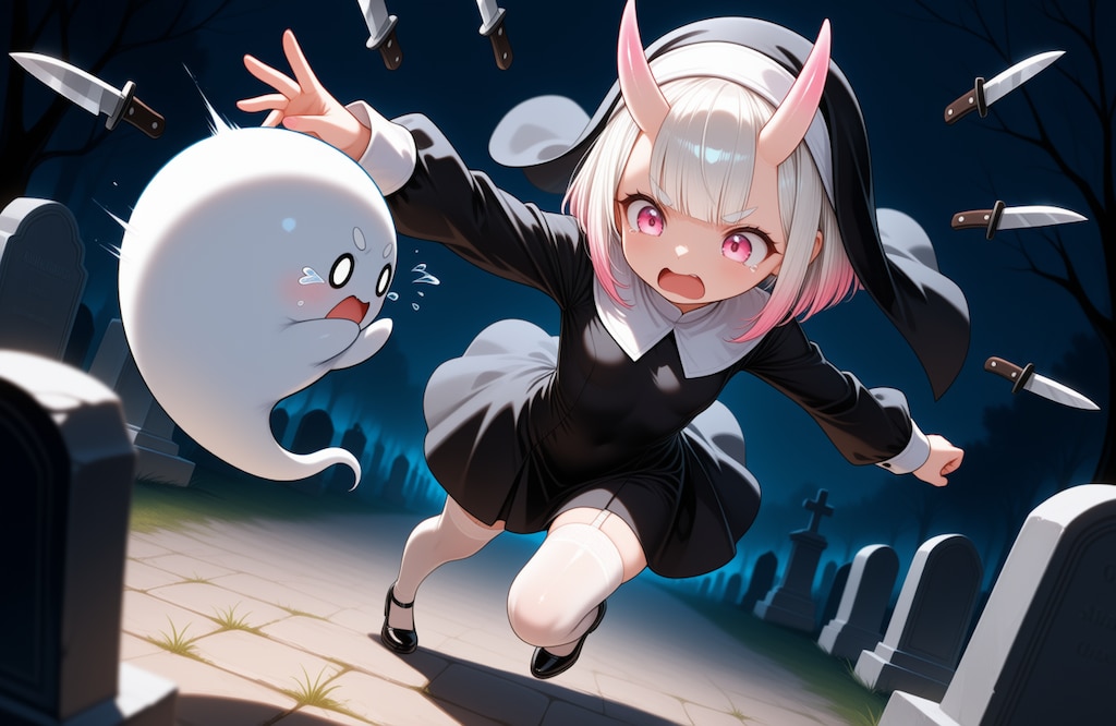 悪霊退散><