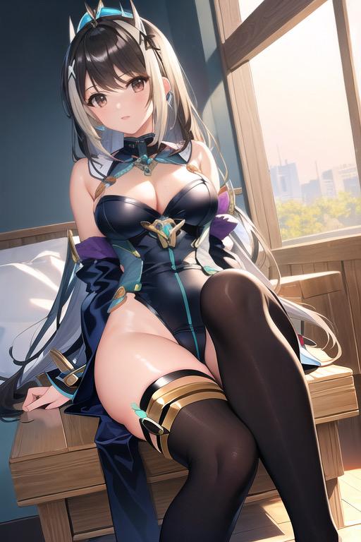ファンタジーテイストの金髪美女。