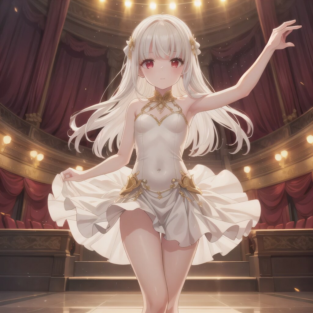 白髪ロングで演劇の少女６