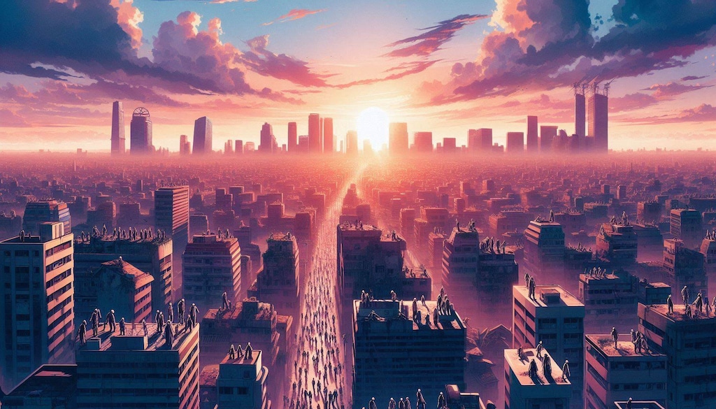 滅んだ世界と夕焼け