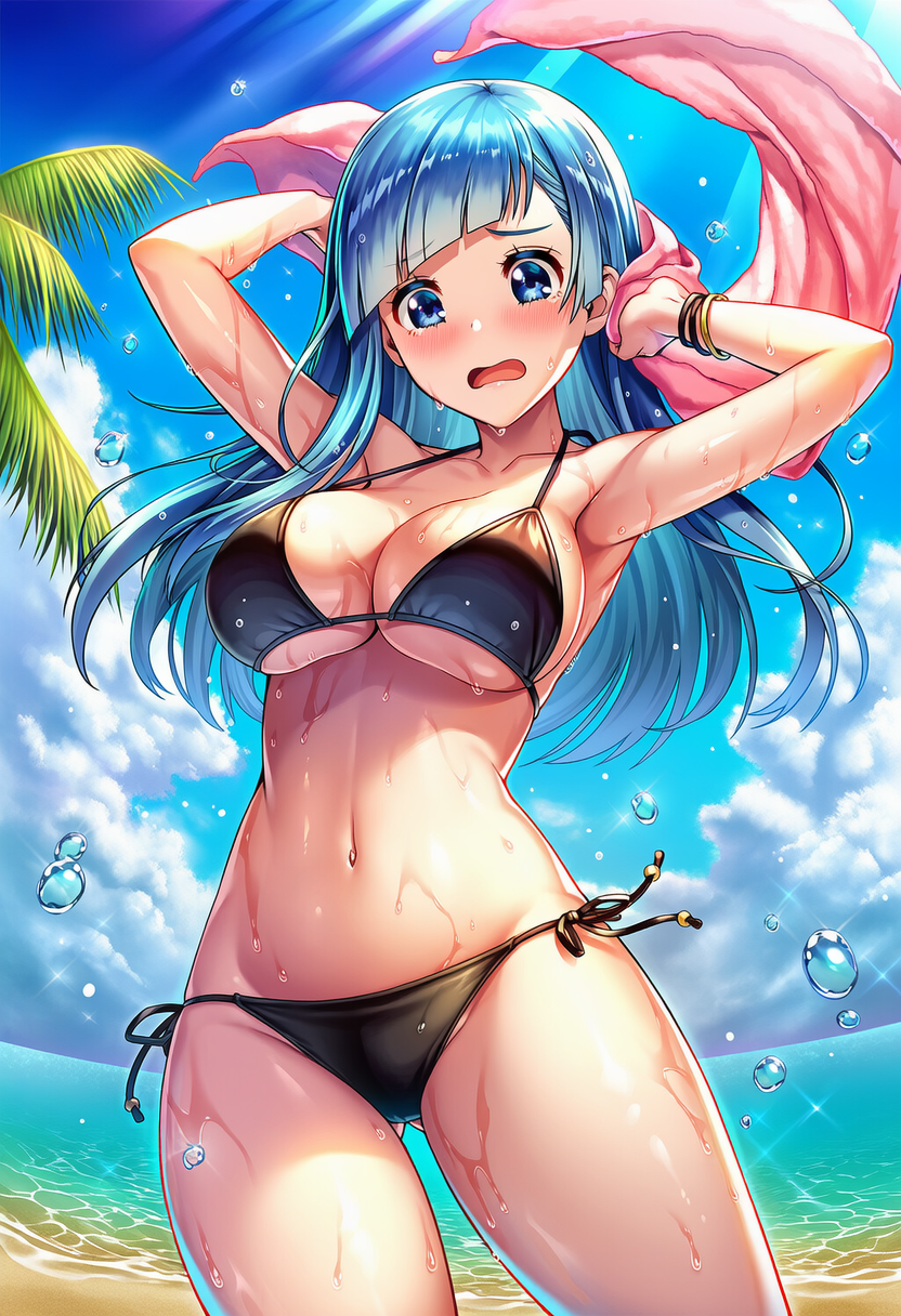 三輪霞の着衣水着グラビア