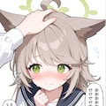 ブルアカ　オトギが髪を解いてるのを見てしまった先生 2枚目